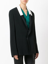 Thumbnail for your product : Haider Ackermann contrast shawl collar blazer