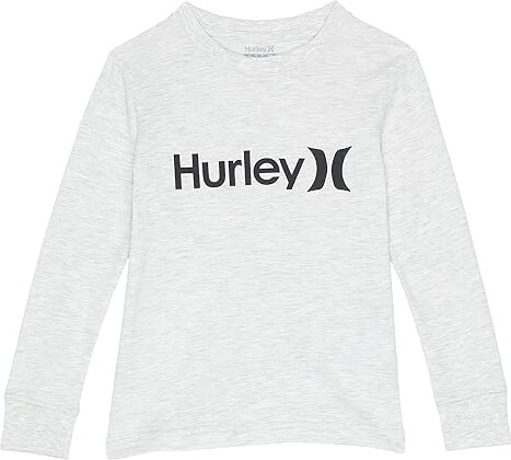 Hurley Kids One and Only Long Sleeve T-Shirts (Little Kids) Boy's T Shirt Birch Heather : 5 Little Kid, Cotton