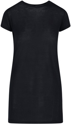 ladies longline black t shirt