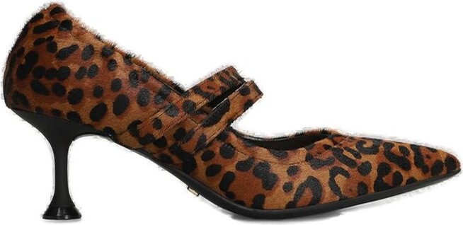 Marc Ellis Leopard Pointed Toe Pumps