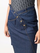 Thumbnail for your product : Christian Dior Pre-Owned 2000s Asymmetric Denim Skirt