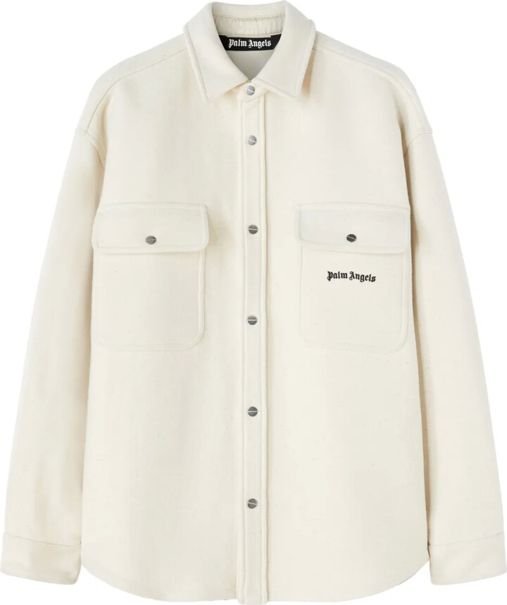 Logo-Embroidered Twill Shirt Jacket
