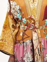 Thumbnail for your product : RIANNA + NINA Patchworked Vintage-silk Wrap Coat - Multi