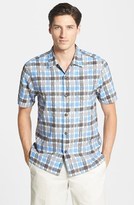 Thumbnail for your product : Tommy Bahama 'Plaid Impressions' Island Modern Fit Silk & Cotton Camp Shirt