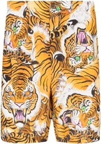 Thumbnail for your product : Wacko Maria tiger-print Bermuda shorts