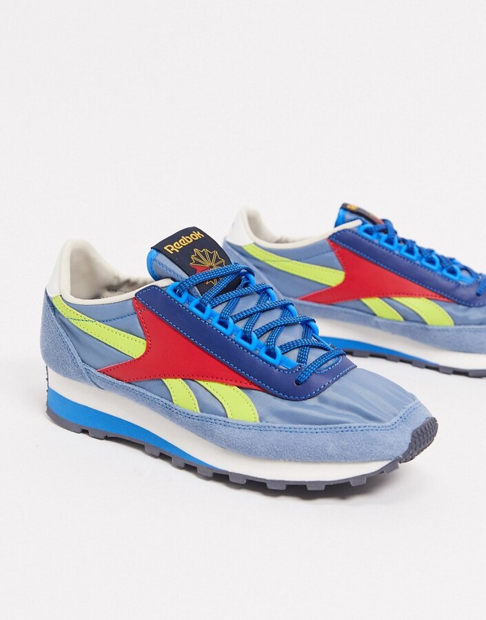 Reebok Aztec 79 OG sneakers in blue and yellow - ShopStyle