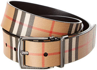 Burberry Vintage Check Reversible Clarke 35 Leather Belt