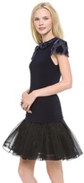 Thumbnail for your product : Alice + Olivia Marti Collar Top with Pleated Sleeves
