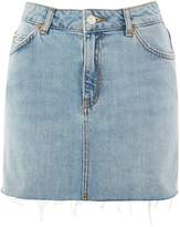 Thumbnail for your product : Topshop Womens Petite High Waisted Denim Skirt - Mid Stone