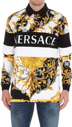 mens versace long sleeve polo