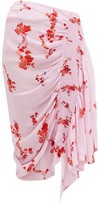 Thumbnail for your product : Preen Line Mertilda Floral-print Ruched Skirt - Pink Multi