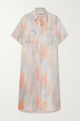 Jil Sander Printed Silk-twill Shirt Dress