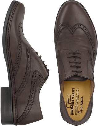 Pakerson Dark Brown Handmade Italian Leather Wingtip Oxford Shoes
