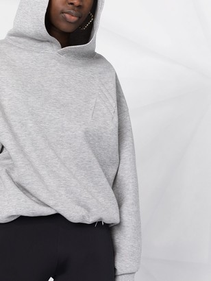 ATTICO Oversized-Fit Cropped Hoodie