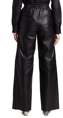 REMAIN Birger Christensen Duchesse Straight-Leg Leather Pants