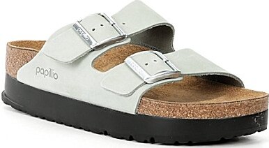 Papillio by Birkenstock Women's Arizona Suede Nubuck Platform Sandals