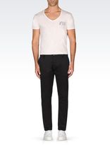 Thumbnail for your product : Armani Jeans Slim Fit Trousers In Cotton Satin