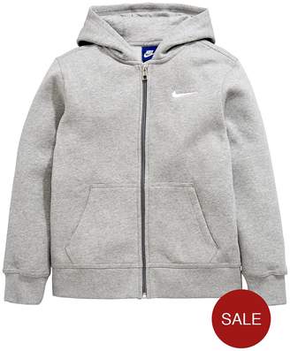 Nike Sportswear Older Boys Full Zip Hoodie - Grey