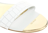 Thumbnail for your product : Ted Baker Tabbey White Leather Flat Sandals