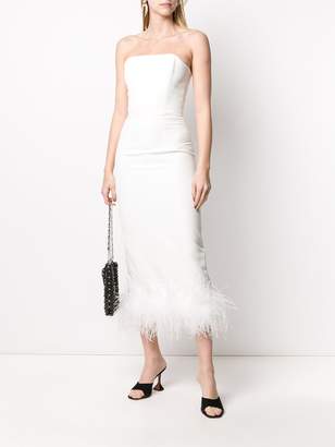16Arlington Minelli feather trim corset dress