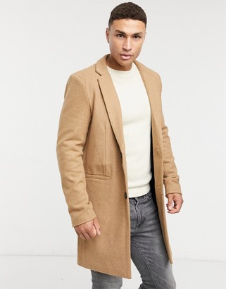 only & sons wool trench coat