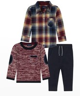 Thumbnail for your product : Andy & Evan Boy's 3-Piece Check Button-Down Shirt Set, Size Newborn-24M