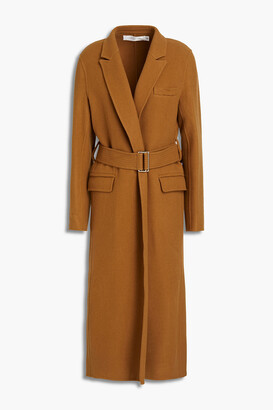 Victoria Beckham Belted brushed wool and cashmere-blend felt coat