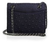 Thumbnail for your product : Tory Burch Fleming Medium Quilted Denim Shoulder Bag