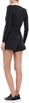 Thumbnail for your product : adidas by Stella McCartney Laser-cut Stretch Top