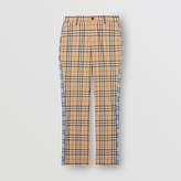 Thumbnail for your product : Burberry Straight Fit Contrast Check Cotton Trousers