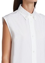 Thumbnail for your product : LOULOU STUDIO Sleeveless Cotton Poplin Shirtdress