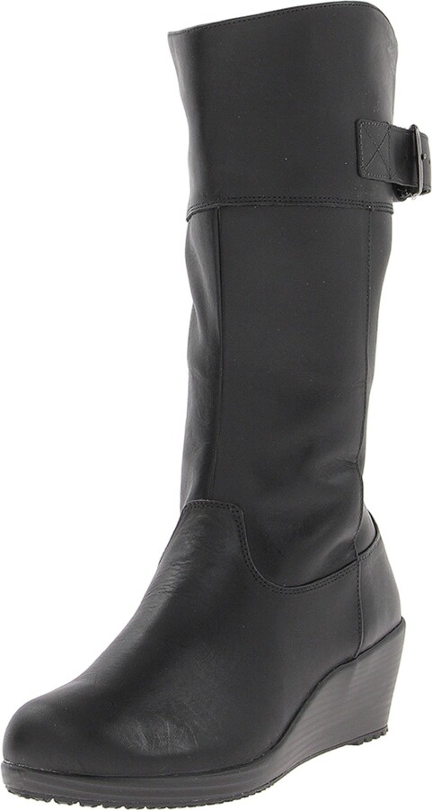 womens black croc boots