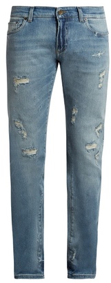 Dolce & Gabbana Distressed slim-leg jeans