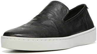 Vince Sanborn Leather Slip-On Sneaker, Black
