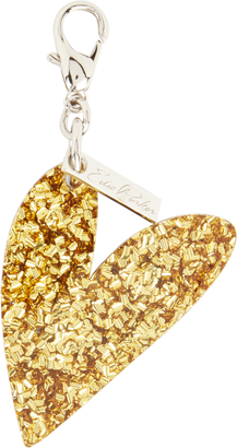 Edie Parker Gold Confetti Heart Charm Metallic 1SIZE