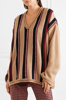 Thumbnail for your product : Marni Oversized Striped Wool Sweater - Beige