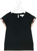 Thumbnail for your product : Burberry Kids Pleat and Check Detail Cotton T-shirt
