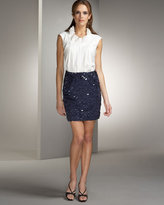 Thumbnail for your product : Lela Rose Paillete Mini Skirt