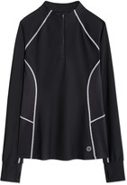 Thumbnail for your product : Tory Burch Mesh Quarter-Zip Pullover