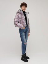 Thumbnail for your product : McQ Foam Transparent Crop Puffer Jacket