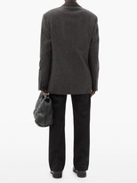 Thumbnail for your product : Raf Simons Oversized Checked Wool-blend Blazer - Black Brown