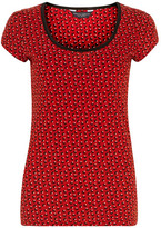 Thumbnail for your product : Dorothy Perkins Tall red geo satin trim tee