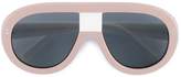 Thumbnail for your product : Stella McCartney Eyewear nude and cream oversized aviator sunglasses