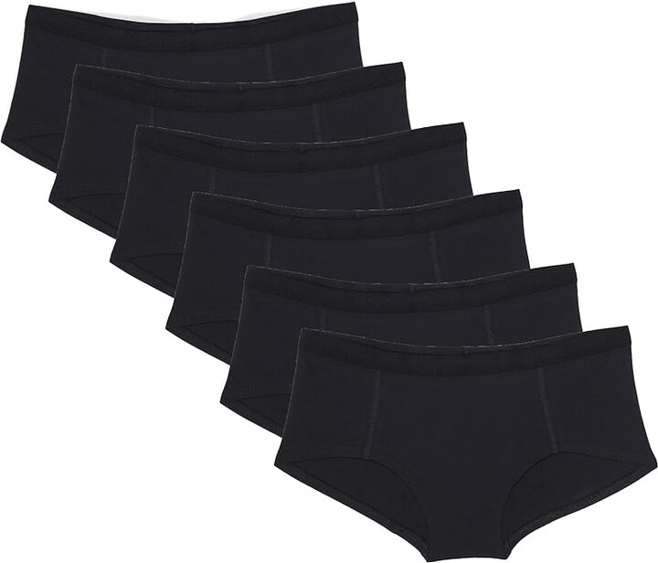 Pact Boyshorts 6-Pack (Black) Women's Underwear - ShopStyle Panties