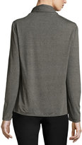 Thumbnail for your product : Haute Hippie Long-Sleeve Turtleneck Keyhole Top, Heather Gray