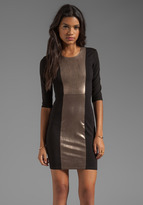 Thumbnail for your product : Mason by Michelle Mason Leather Inset Dress