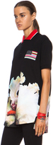 Thumbnail for your product : Givenchy Orchid Bottom Print Cotton Polo in Black