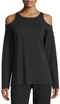 Thumbnail for your product : Joan Vass Cold-Shoulder Long-Sleeve Top