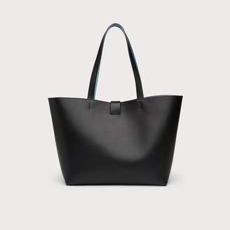 LK Bennett Georgia Black Leather Tote Bag