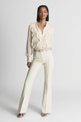 Reiss Embroidered Front Blouse